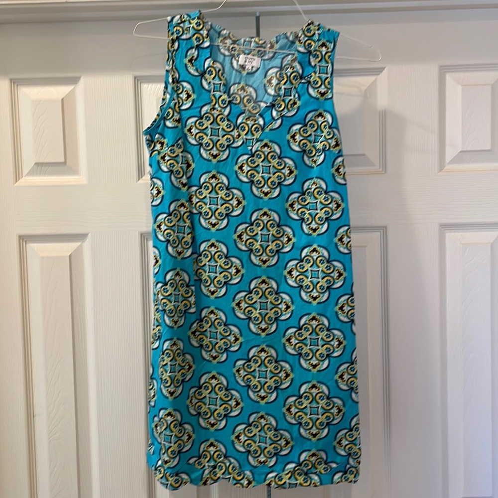 Crown & Ivy sundress with scalloped neckline and hem